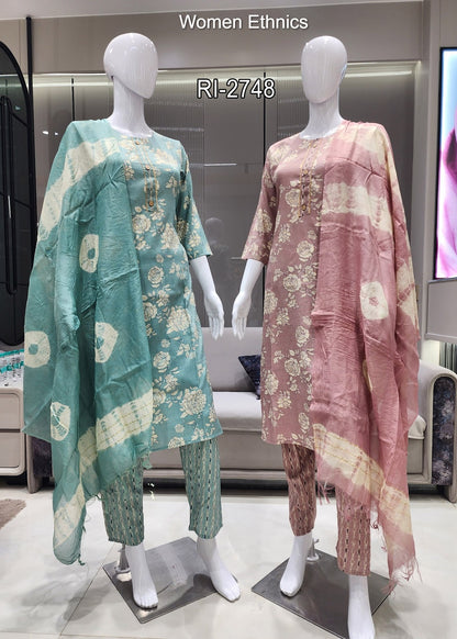 Design 040525 Women Ethnics Readymade Pant Style Suits Exporter India