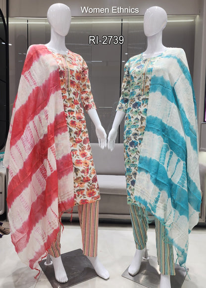 Design 040525 Women Ethnics Readymade Pant Style Suits Exporter India