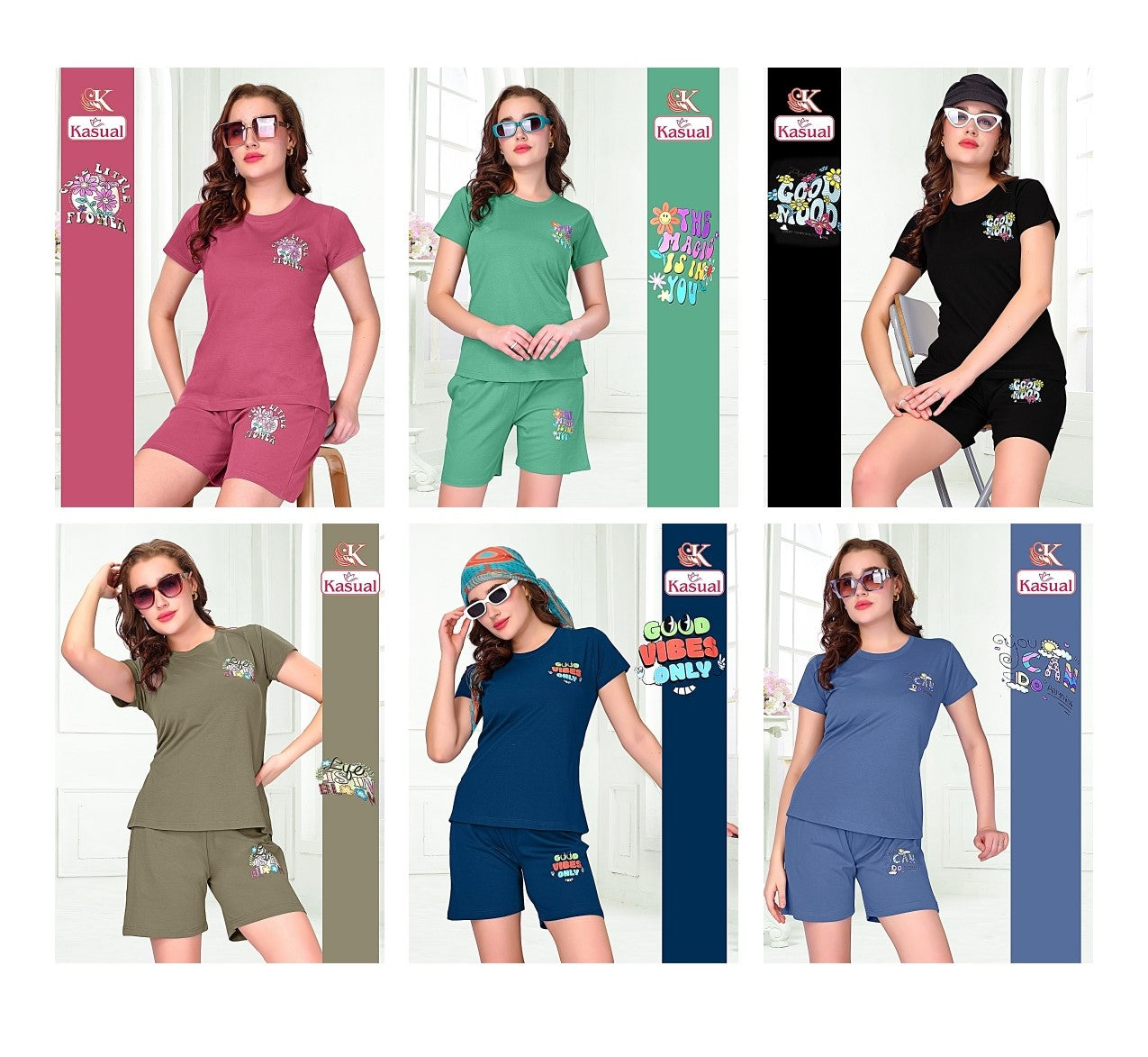 Design 042625 Kasual Imported Shorts Night Suits Exporter