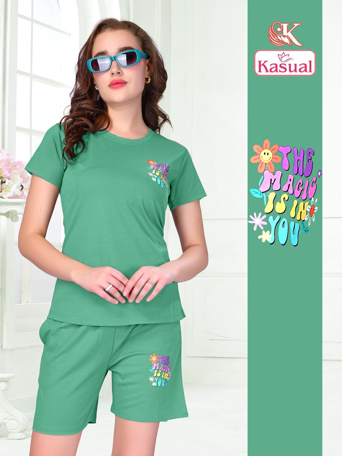 Design 042625 Kasual Imported Shorts Night Suits Exporter