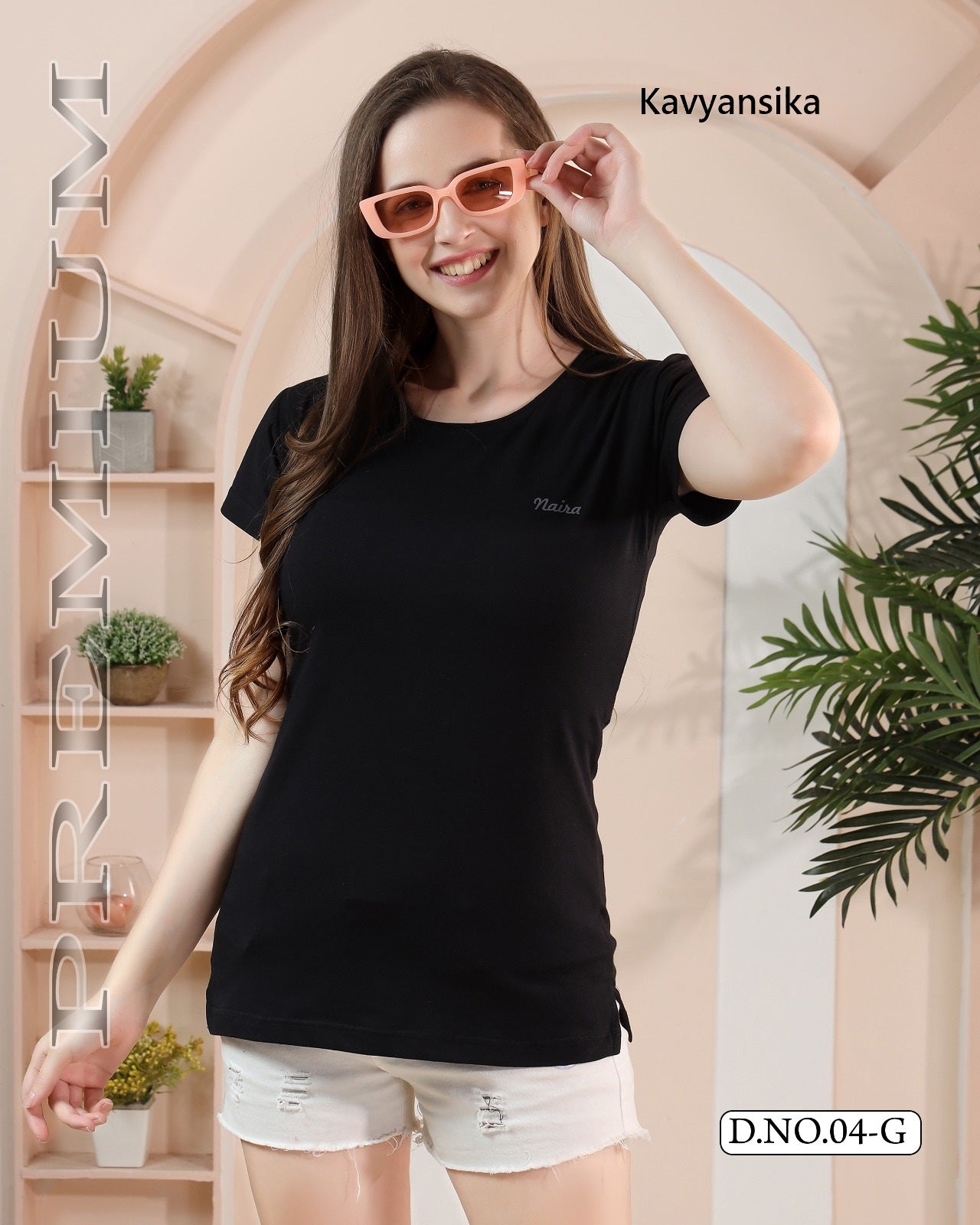 Design 04 Kavyansika Lycra Women Tshirt Wholesale