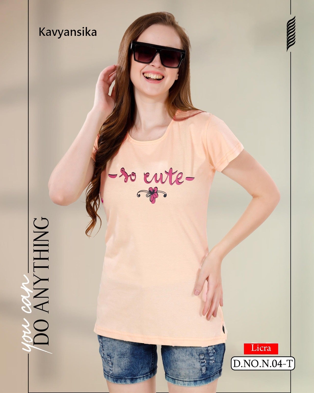 Design 04 Kavyansika Lycra Women Tshirt Wholesale