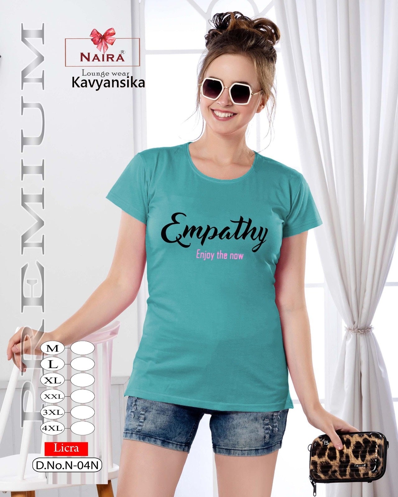 Design 04 Kavyansika Lycra Women Tshirt Wholesale