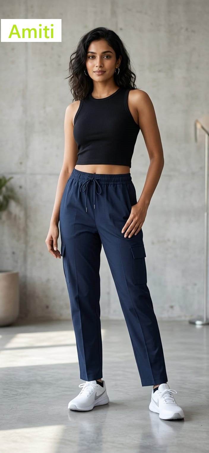 Design 050626 Amiti Cotton Women Cargo Pants Manufacturer Ahmedabad