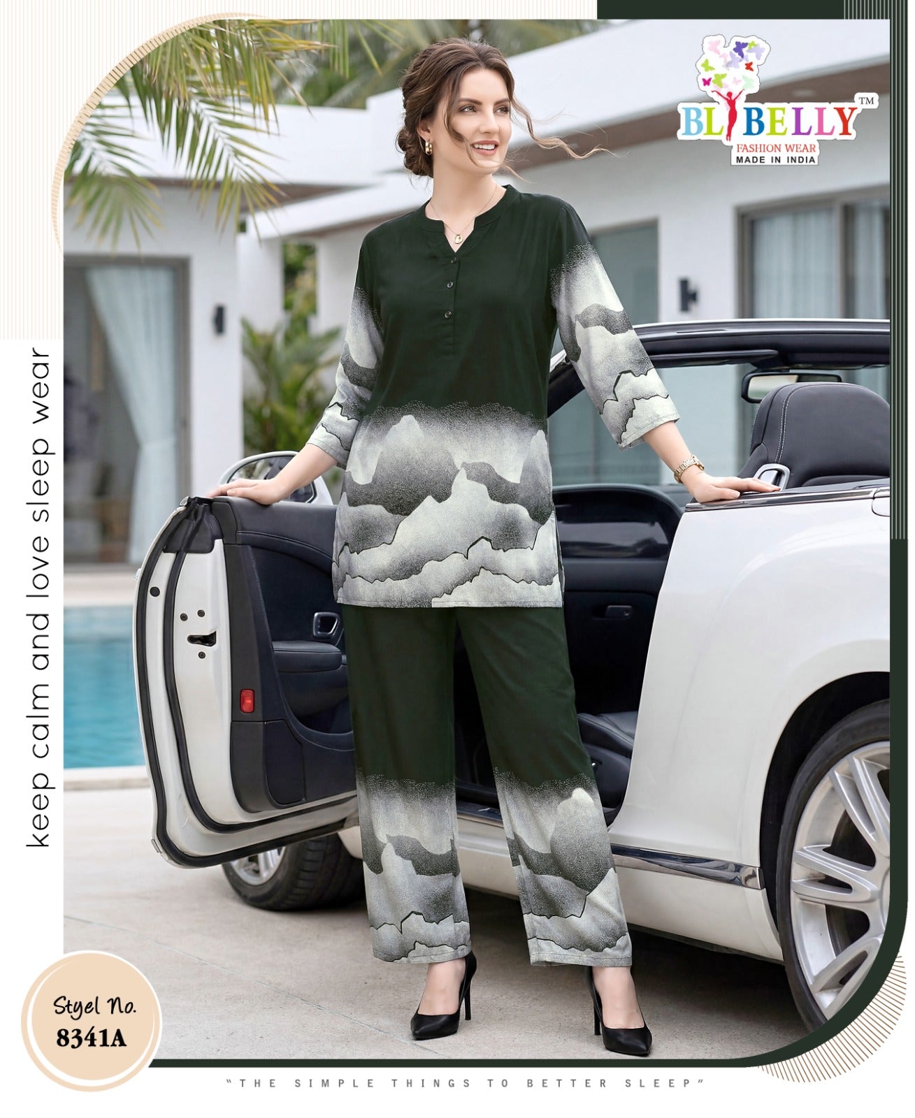 Design 060626 Belly Rayon 24Kg Co Ord Set Supplier