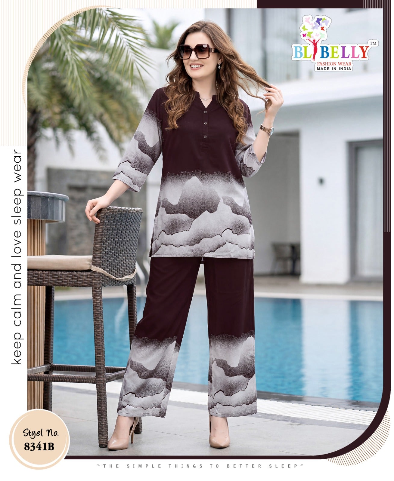 Design 060626 Belly Rayon 24Kg Co Ord Set Supplier