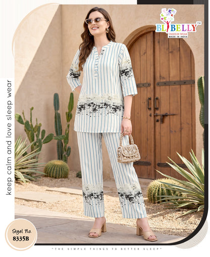 Design 060626 Belly Rayon 24Kg Co Ord Set Supplier