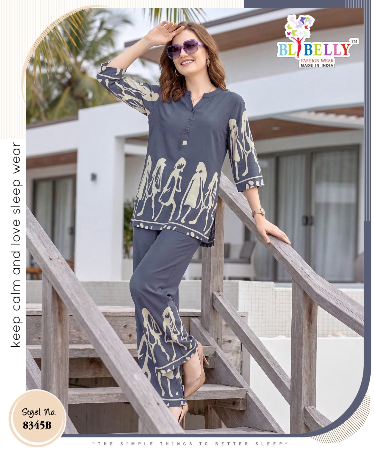 Design 060626 Belly Rayon 24Kg Co Ord Set Supplier