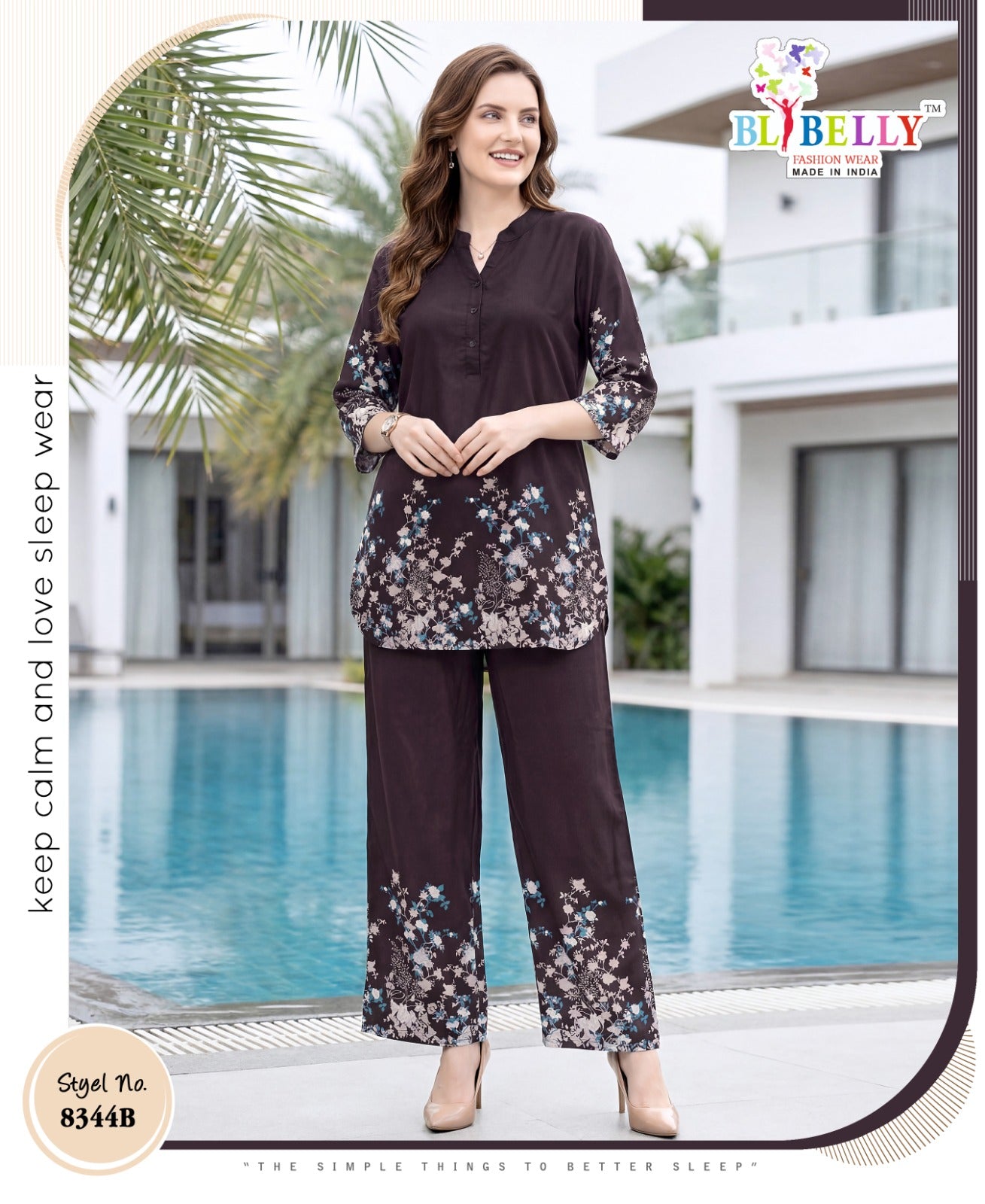 Design 060626 Belly Rayon 24Kg Co Ord Set Supplier