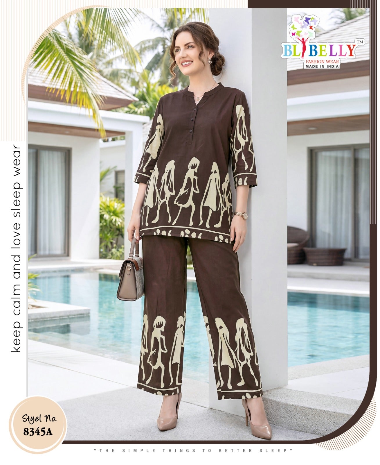 Design 060626 Belly Rayon 24Kg Co Ord Set Supplier