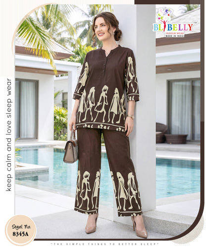 Design 060626 Belly Rayon 24Kg Co Ord Set Supplier