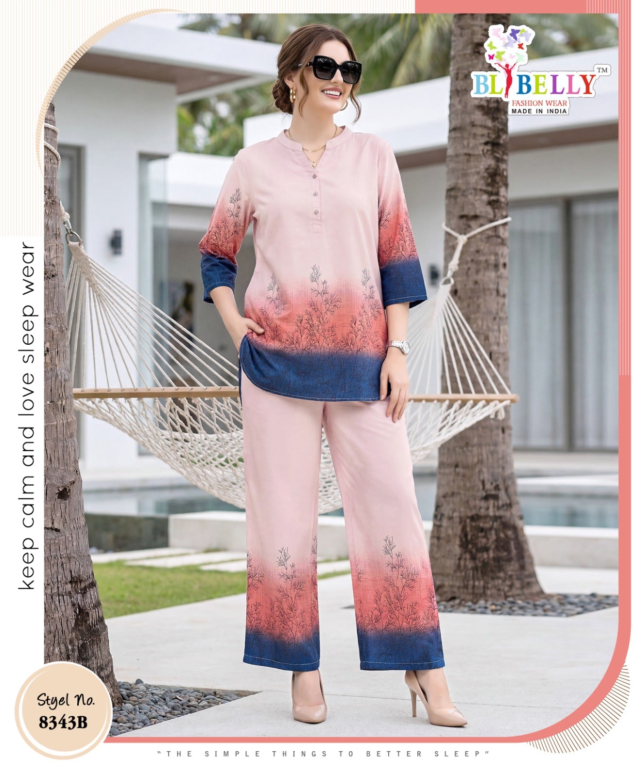 Design 060626 Belly Rayon 24Kg Co Ord Set Supplier