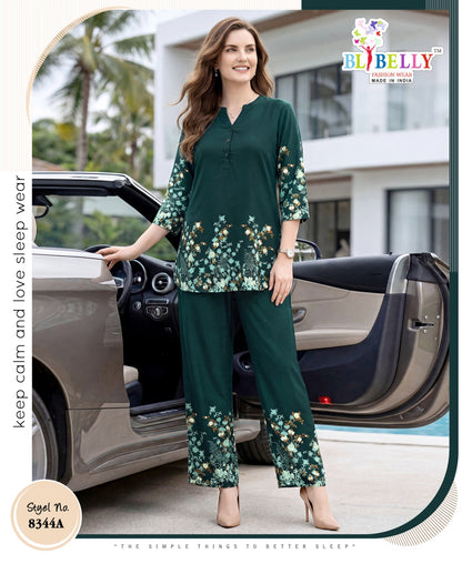 Design 060626 Belly Rayon 24Kg Co Ord Set Supplier