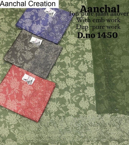 Design 0606 Aanchal Creation Pure Jaam Salwar Suits Wholesale Rate