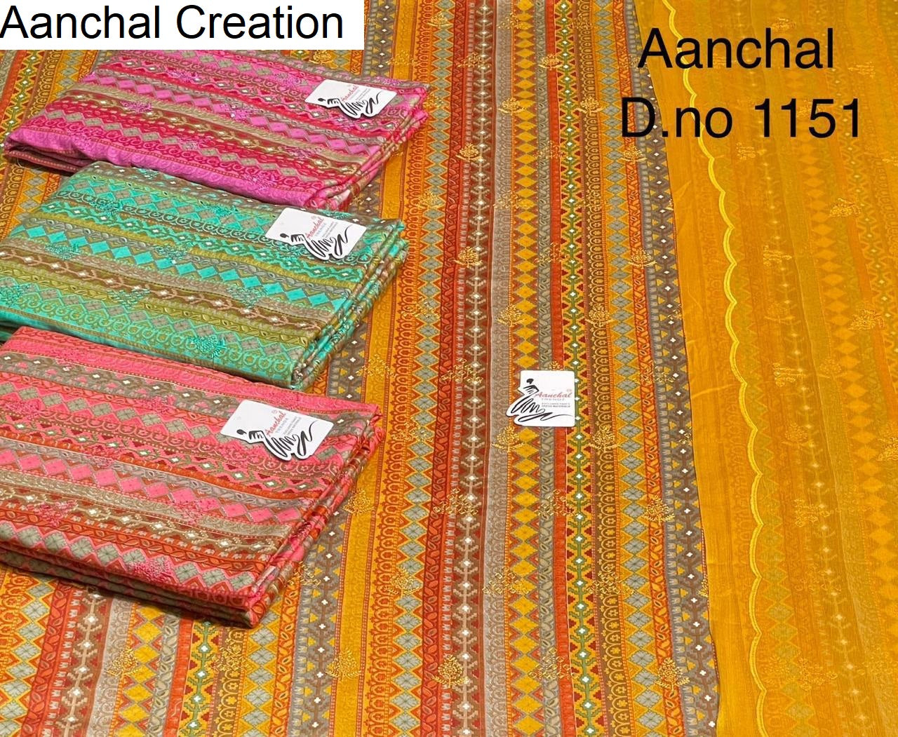 Design 0606 Aanchal Creation Pure Jaam Salwar Suits Wholesale Rate