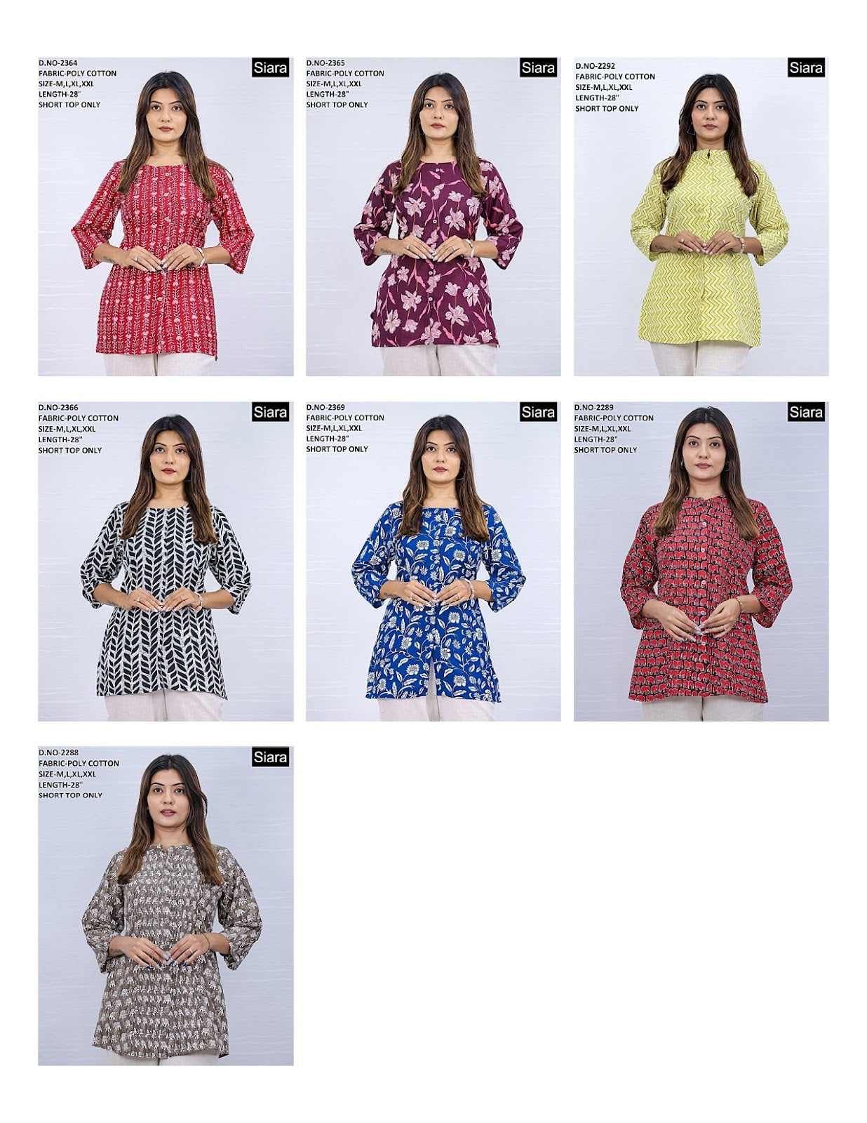 Design 0606 Siara Cotton Fancy Tops Manufacturer