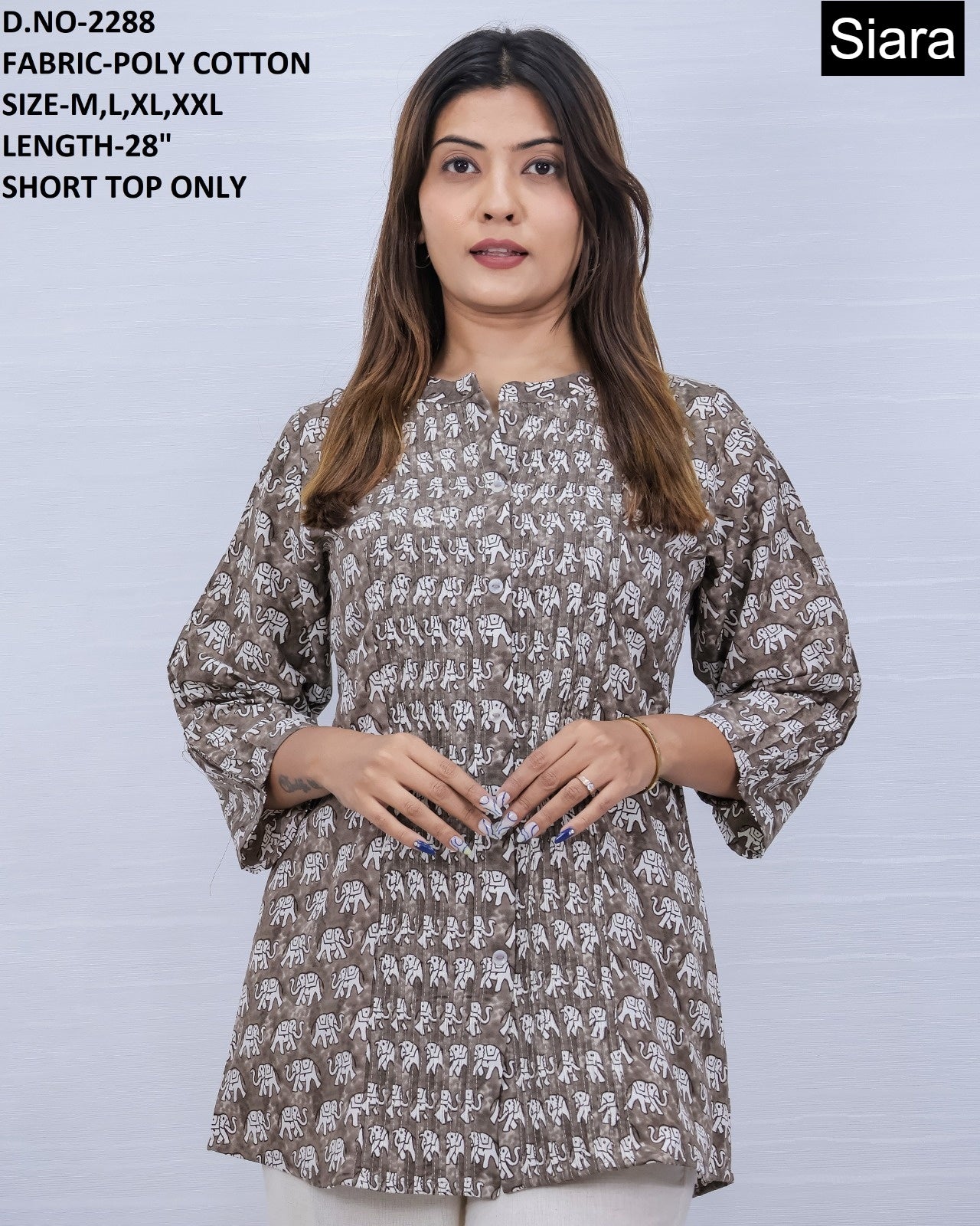 Design 0606 Siara Cotton Fancy Tops Manufacturer