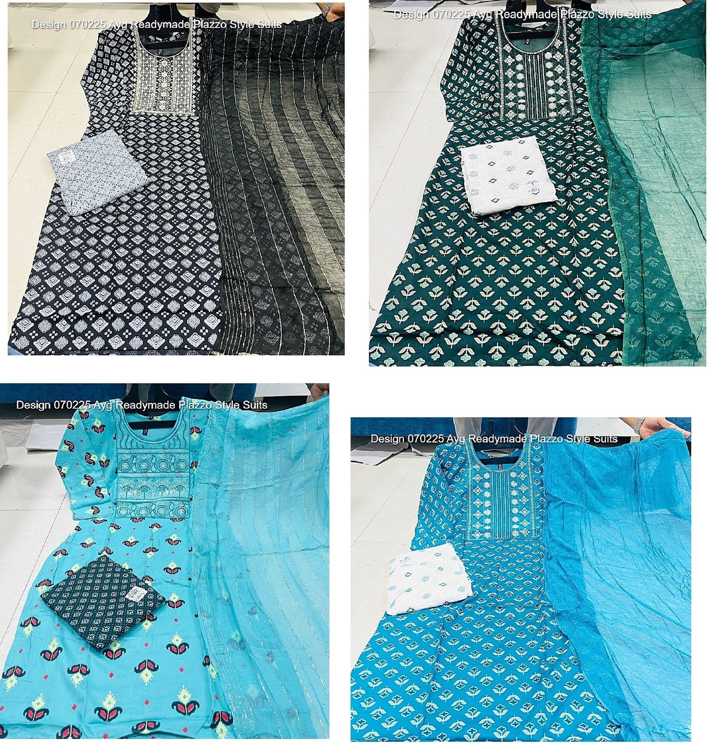 Design 070225 Ayg Rayon Readymade Plazzo Style Suits Supplier India