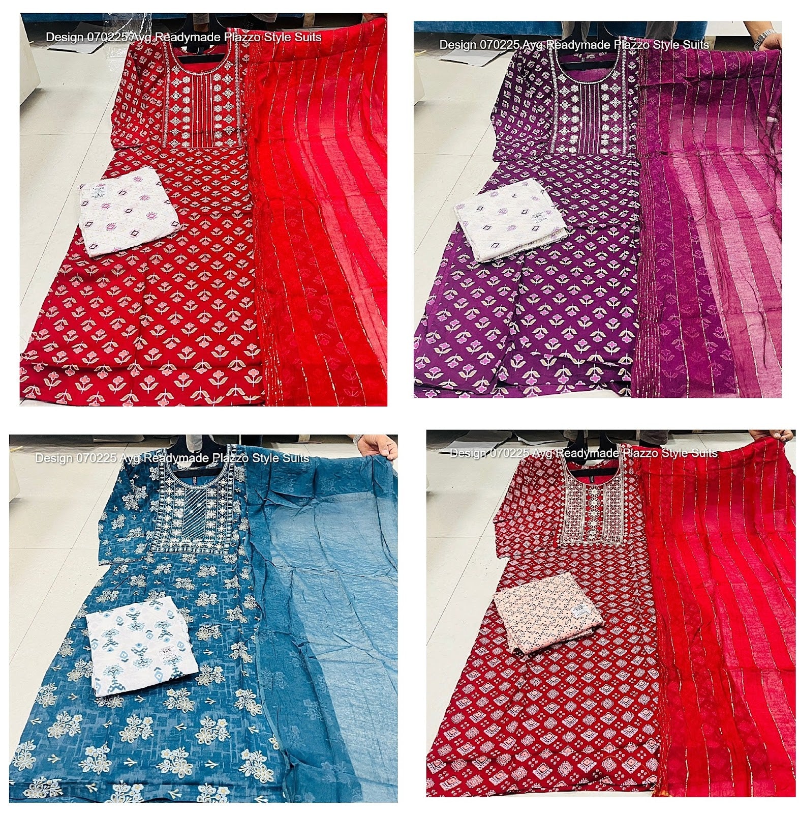 Design 070225 Ayg Rayon Readymade Plazzo Style Suits Supplier India