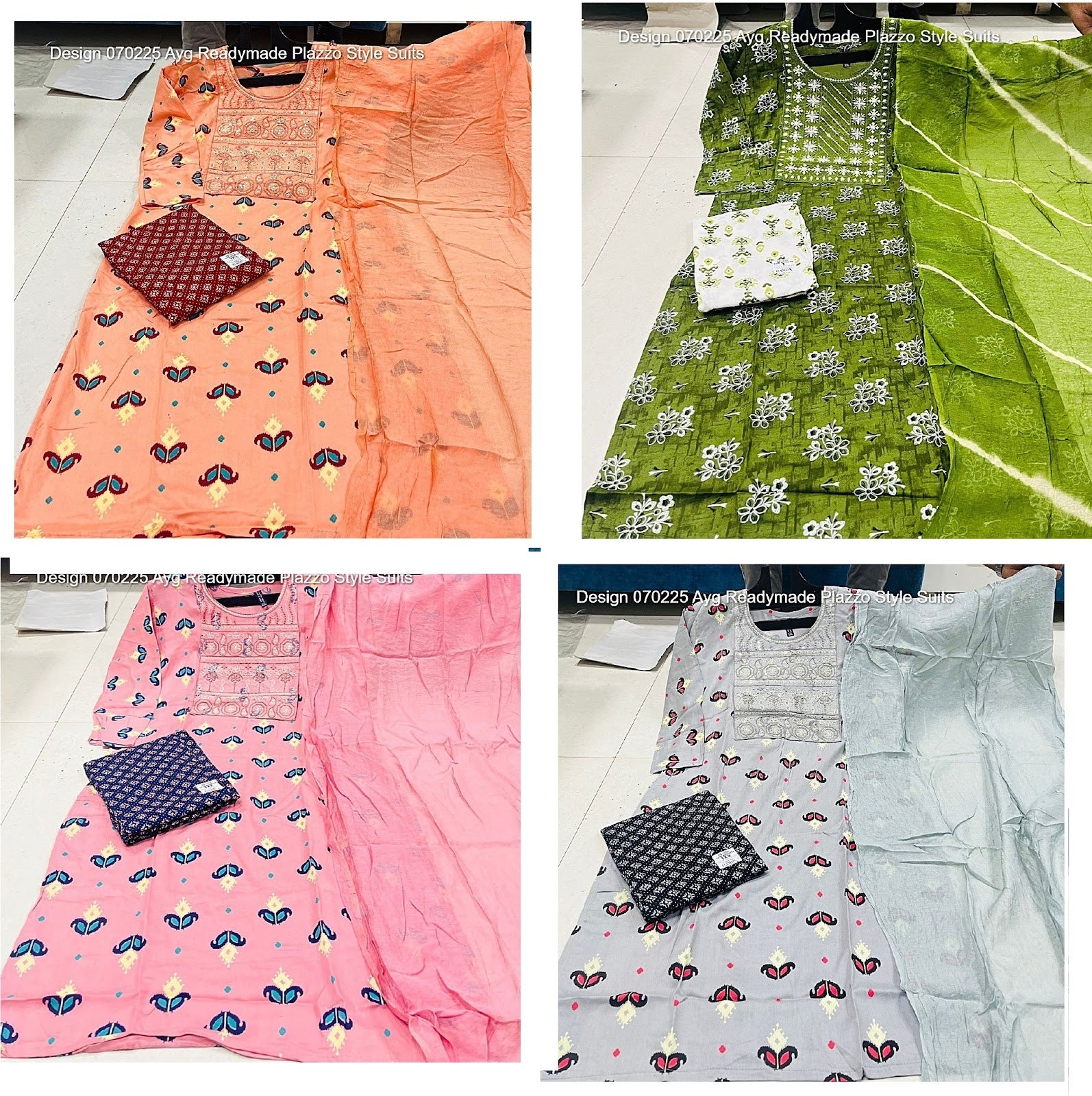 Design 070225 Ayg Rayon Readymade Plazzo Style Suits Supplier India