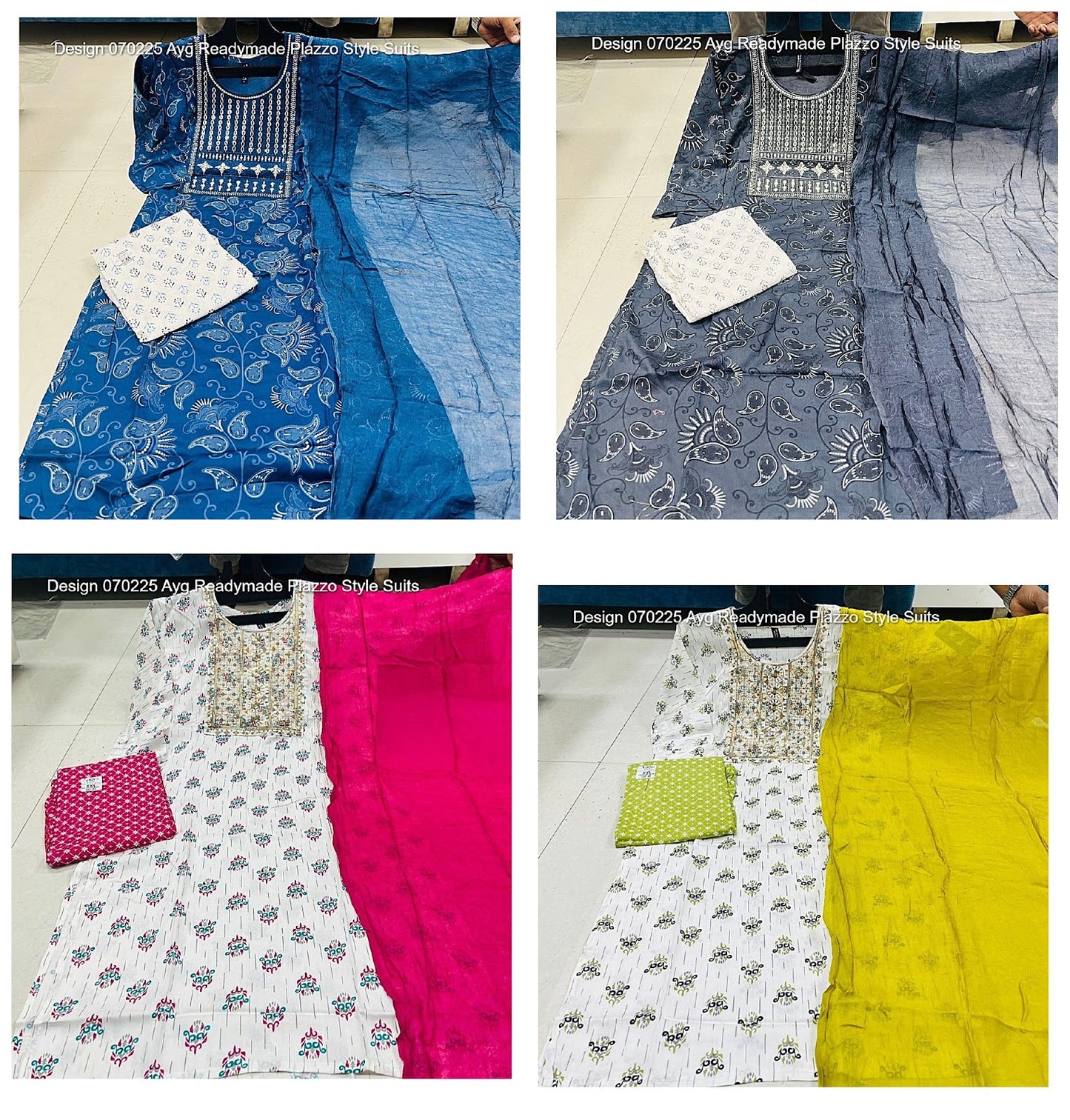 Design 070225 Ayg Rayon Readymade Plazzo Style Suits Supplier India