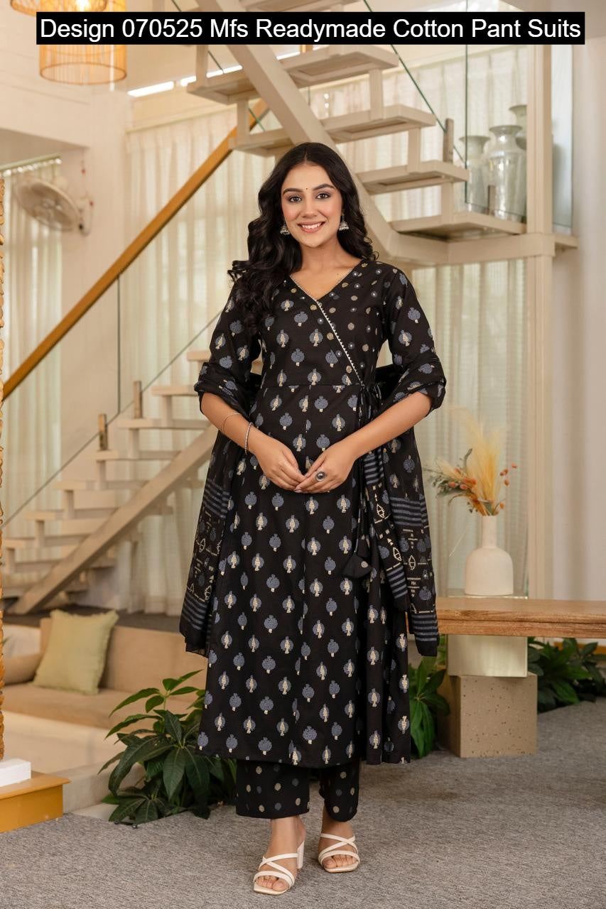 Design 070525 Mfs Readymade Cotton Pant Suits Supplier Gujarat