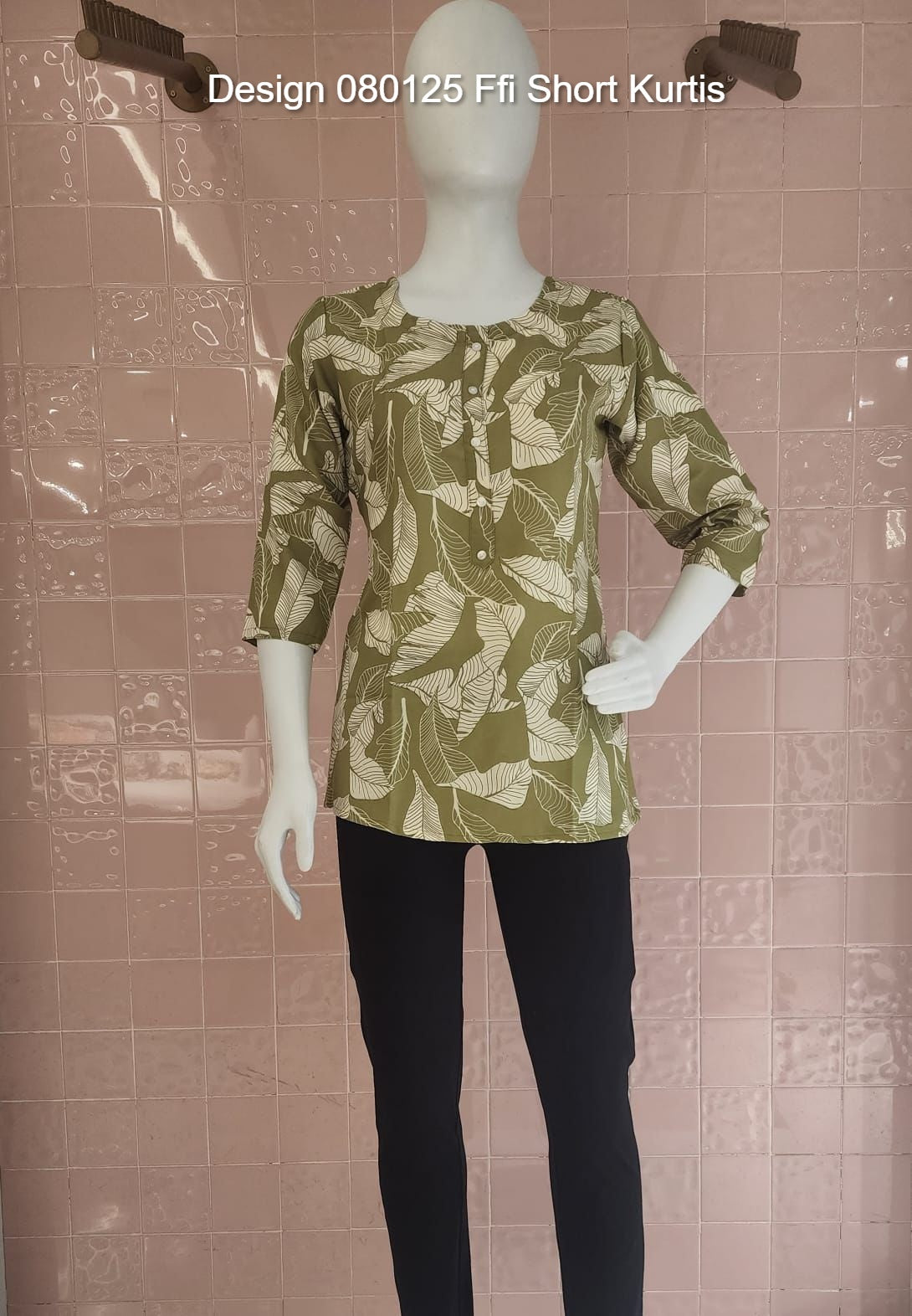 Design 080125 Ffi Rayon Short Kurtis Wholesaler Ahmedabad