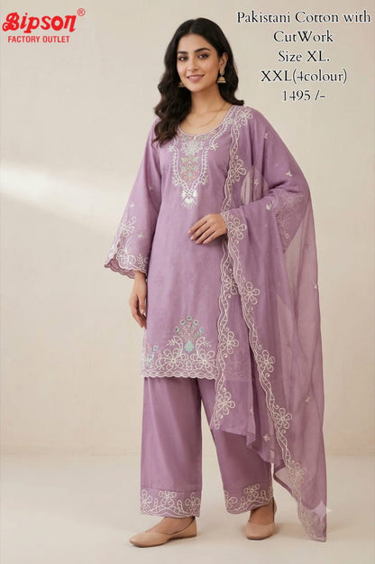 Design 080726 Bipson Prints Cotton Pakistani Readymade Suits Exporter India