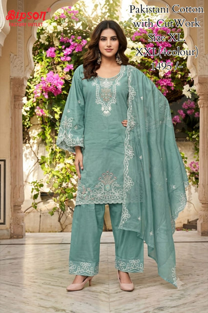 Design 080726 Bipson Prints Cotton Pakistani Readymade Suits Exporter India