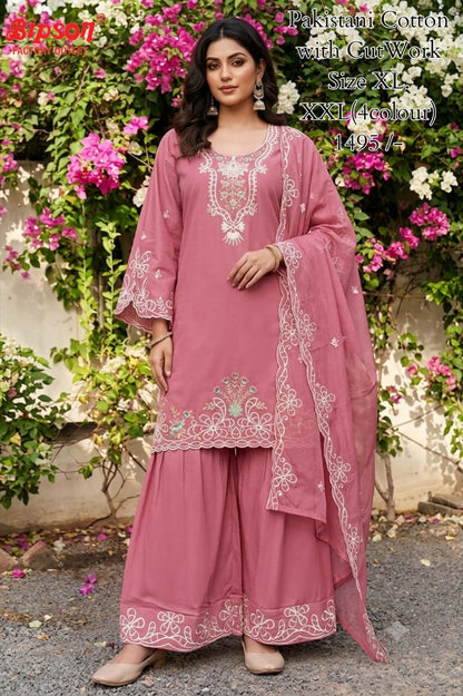 Design 080726 Bipson Prints Cotton Pakistani Readymade Suits Exporter India
