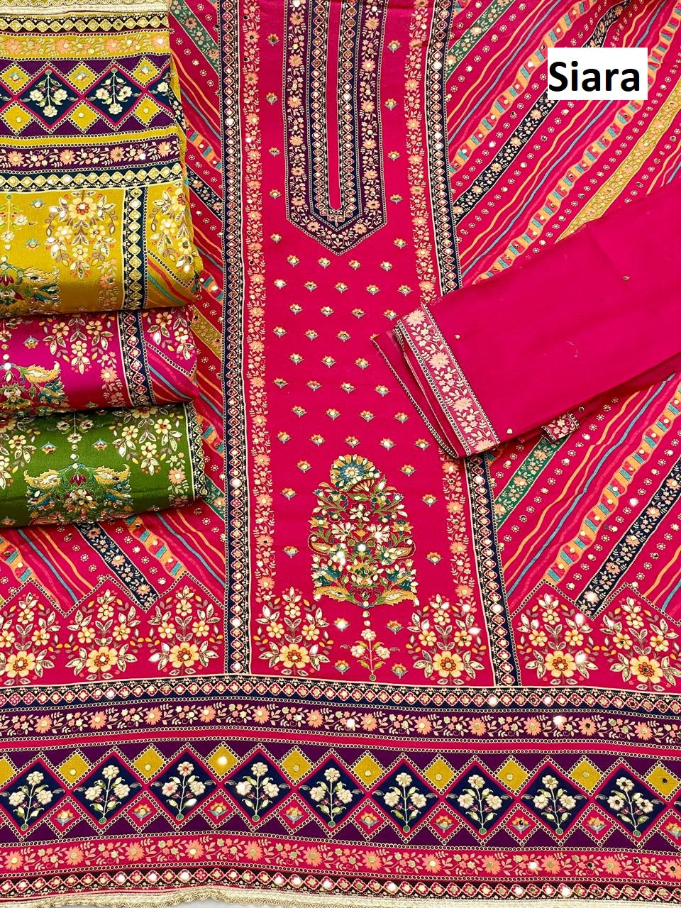 Design 0901 Siara Viscose Chinon Salwar Suits Supplier Ahmedabad