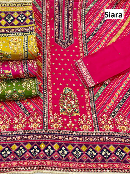 Design 0901 Siara Viscose Chinon Salwar Suits Supplier Ahmedabad