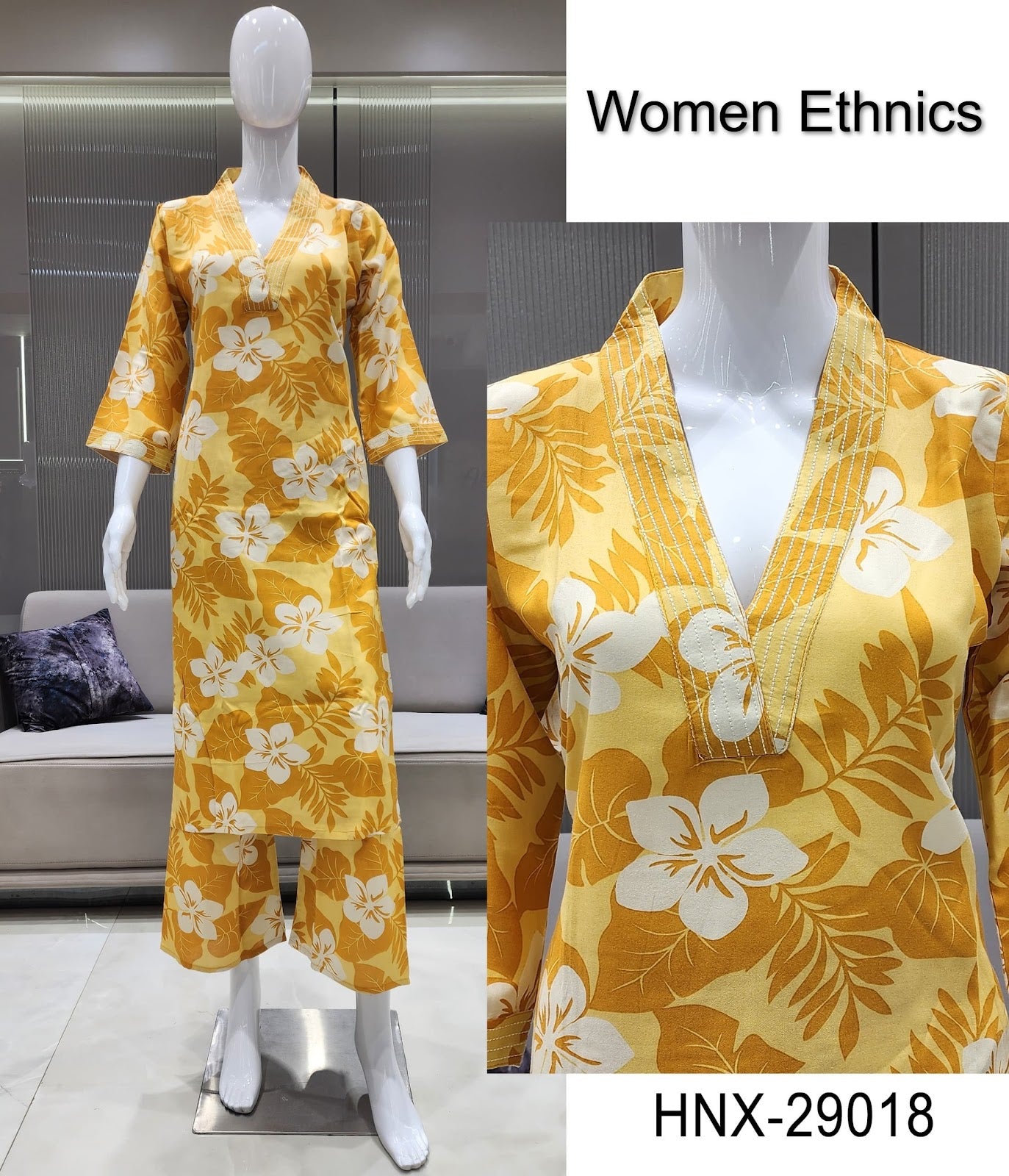 Design 090725 Women Ethnics Reyon Co Ord Set Wholesale