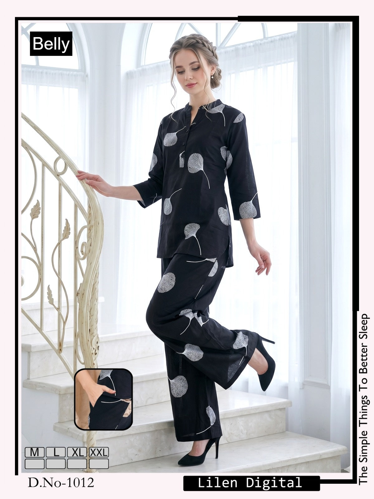 Design 1001-1012 Belly Linen Co Ord Set Wholesaler Ahmedabad