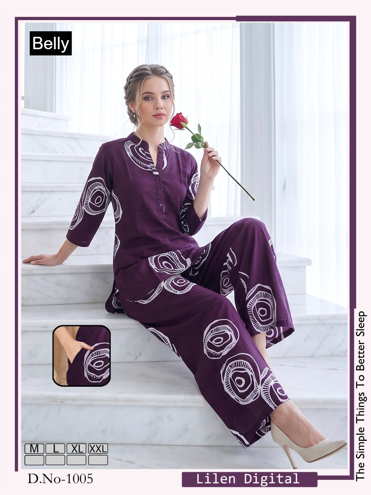 Design 1001-1012 Belly Linen Co Ord Set Wholesaler Ahmedabad