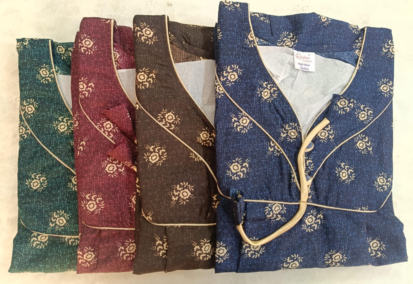 Design 100225 Ruchee Fashion Pv Feeding Night Gown Supplier Gujarat