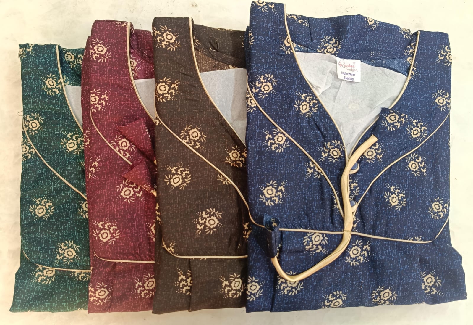 Design 100225 Ruchee Fashion Pv Feeding Night Gown Supplier Gujarat