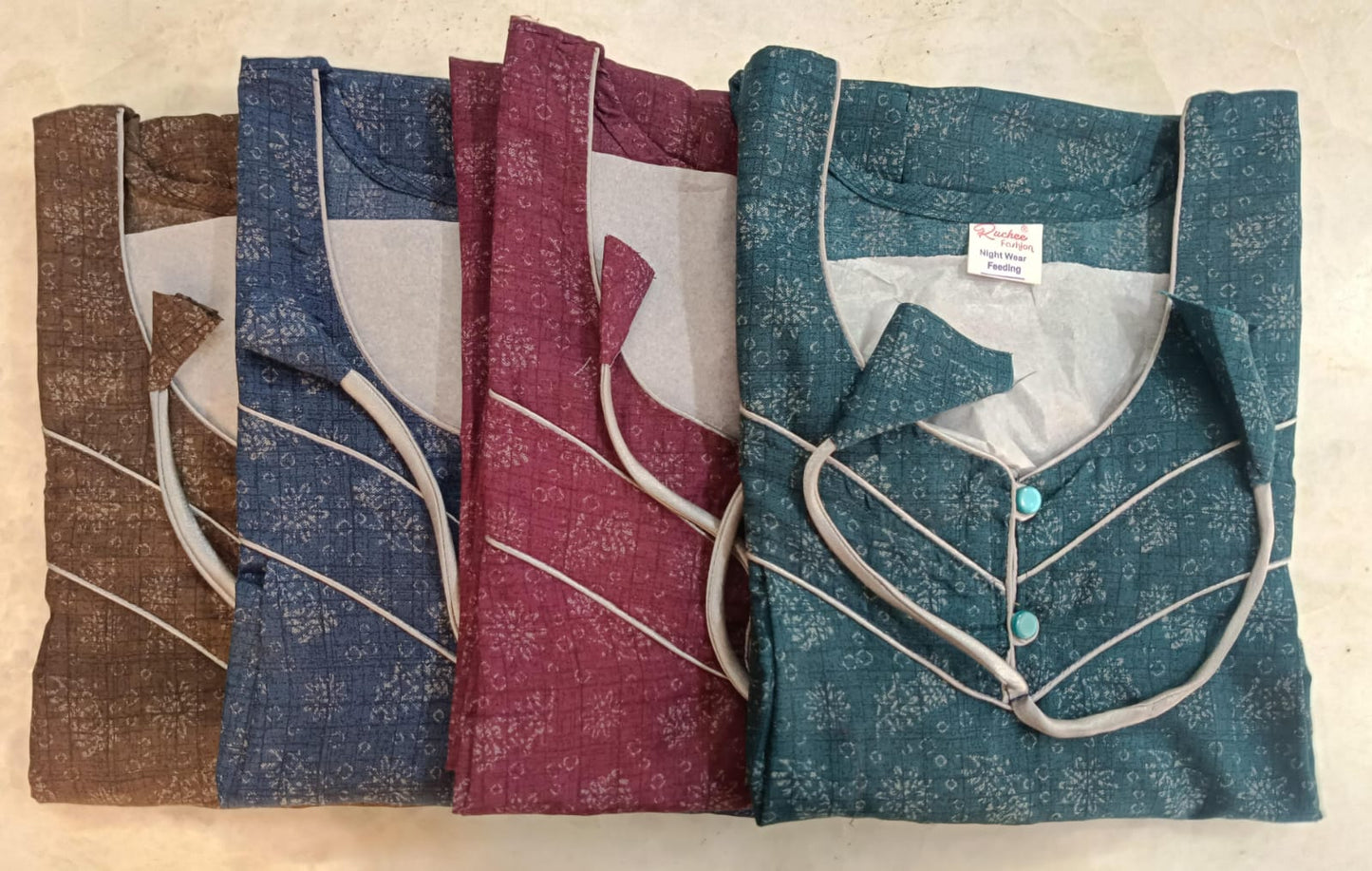 Design 100225 Ruchee Fashion Pv Feeding Night Gown Supplier Gujarat