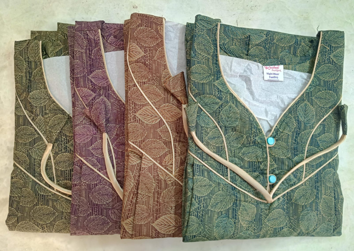 Design 100225 Ruchee Fashion Pv Feeding Night Gown Supplier Gujarat