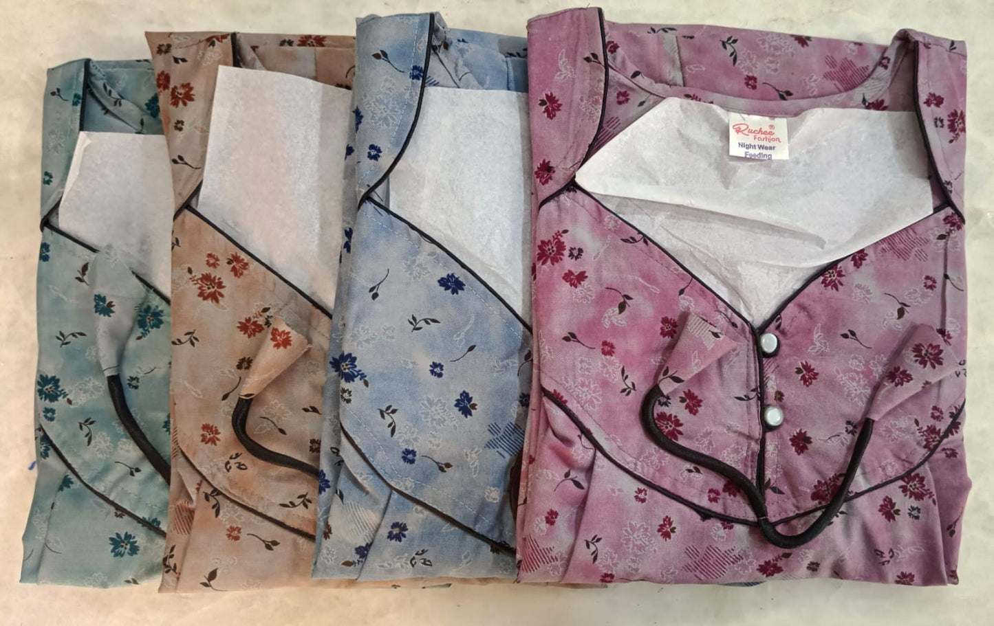 Design 100225 Ruchee Fashion Pv Feeding Night Gown Supplier Gujarat