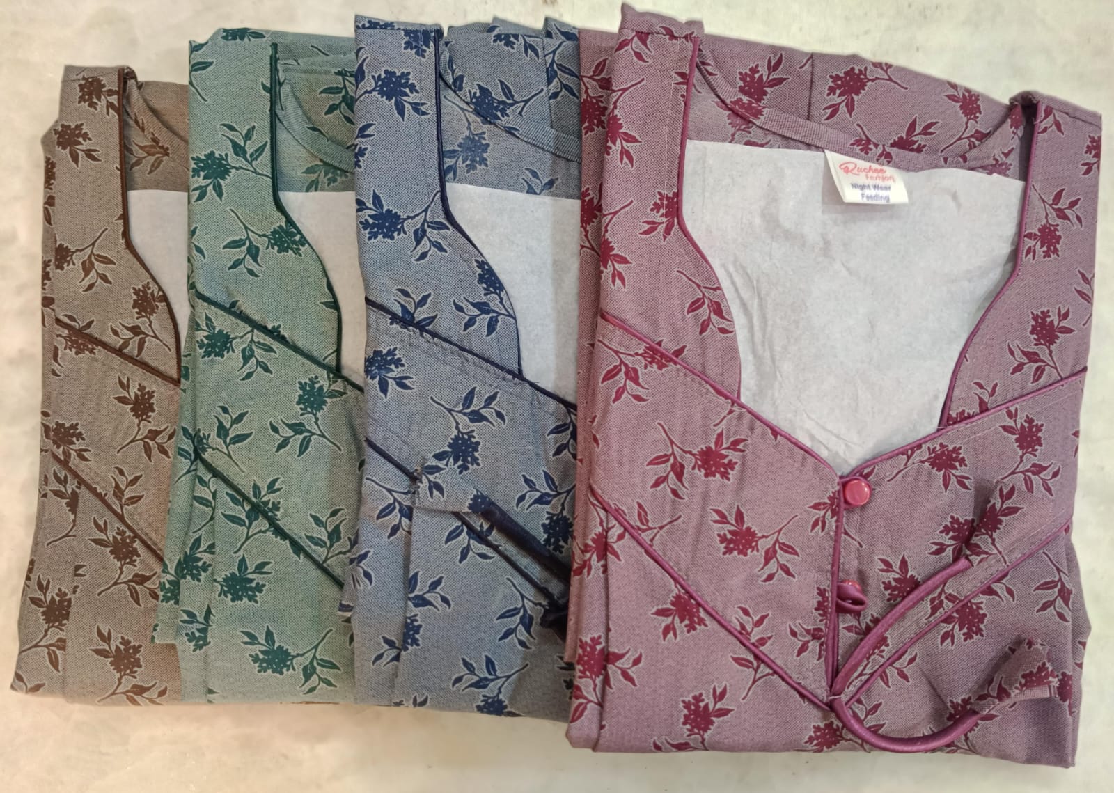 Design 100225 Ruchee Fashion Pv Feeding Night Gown Supplier Gujarat