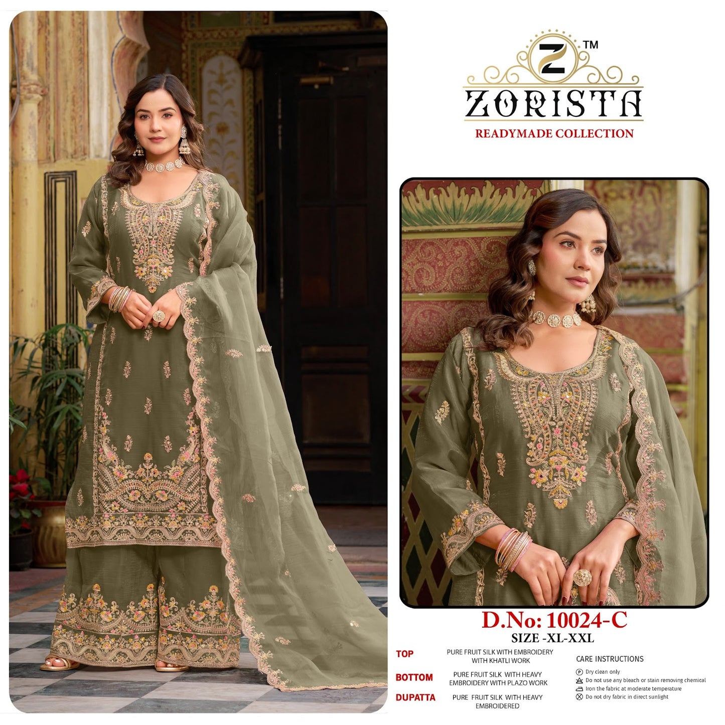 Design 10024 Zorista Silk Pakistani Readymade Suits Manufacturer India