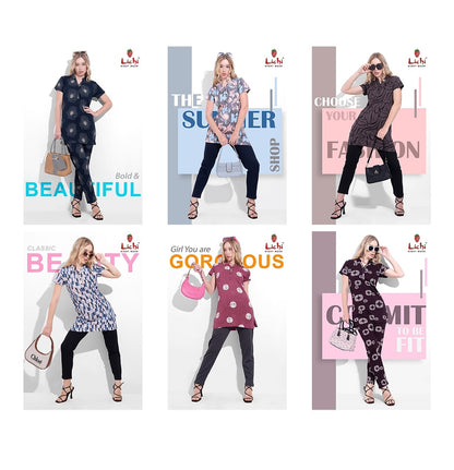 Design 100325 Lichi Hosiery Kurta Night Suits Supplier Gujarat