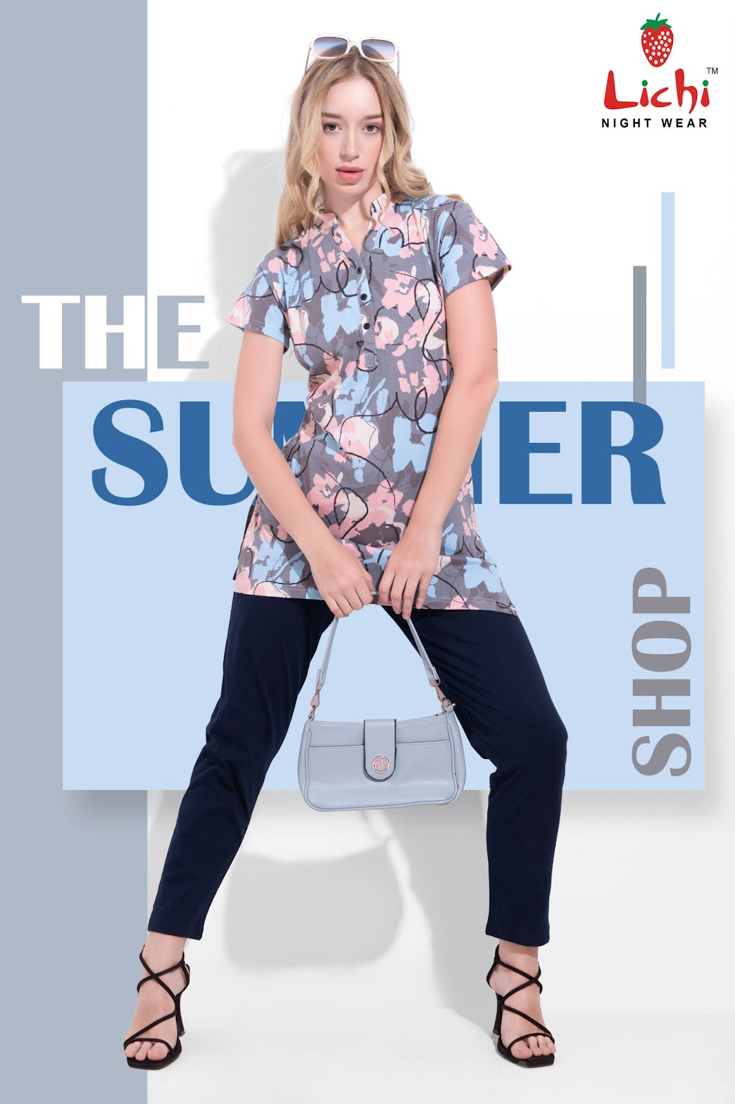 Design 100325 Lichi Hosiery Kurta Night Suits Supplier Gujarat