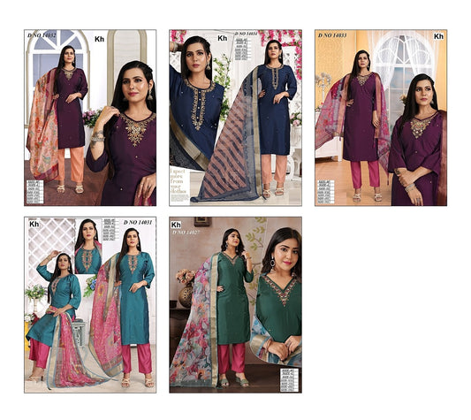 Design 100425 Kh Readymade Pant Style Suits Exporter Ahmedabad