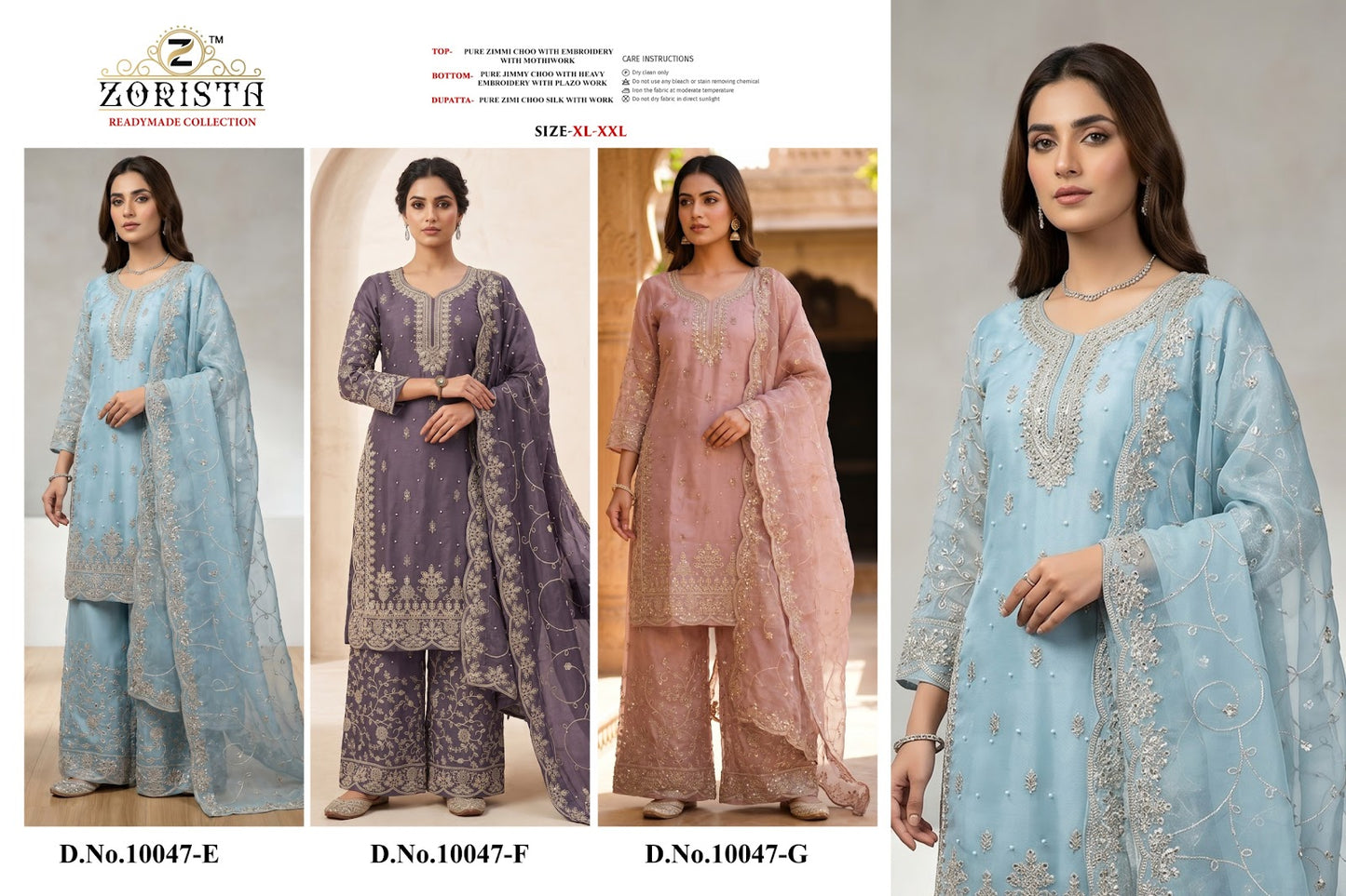Design 10047 Efg Zorista Jimmy Choo Pakistani Readymade Suits Supplier Ahmedabad