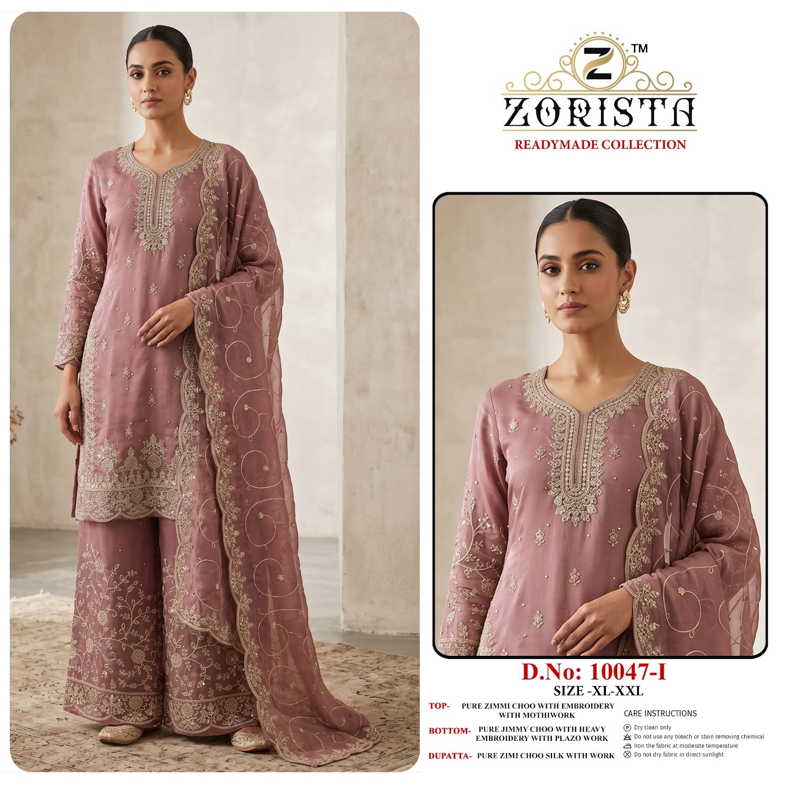 Design 10047 Ghi Zorista Jimmy Choo Pakistani Readymade Suits Manufacturer