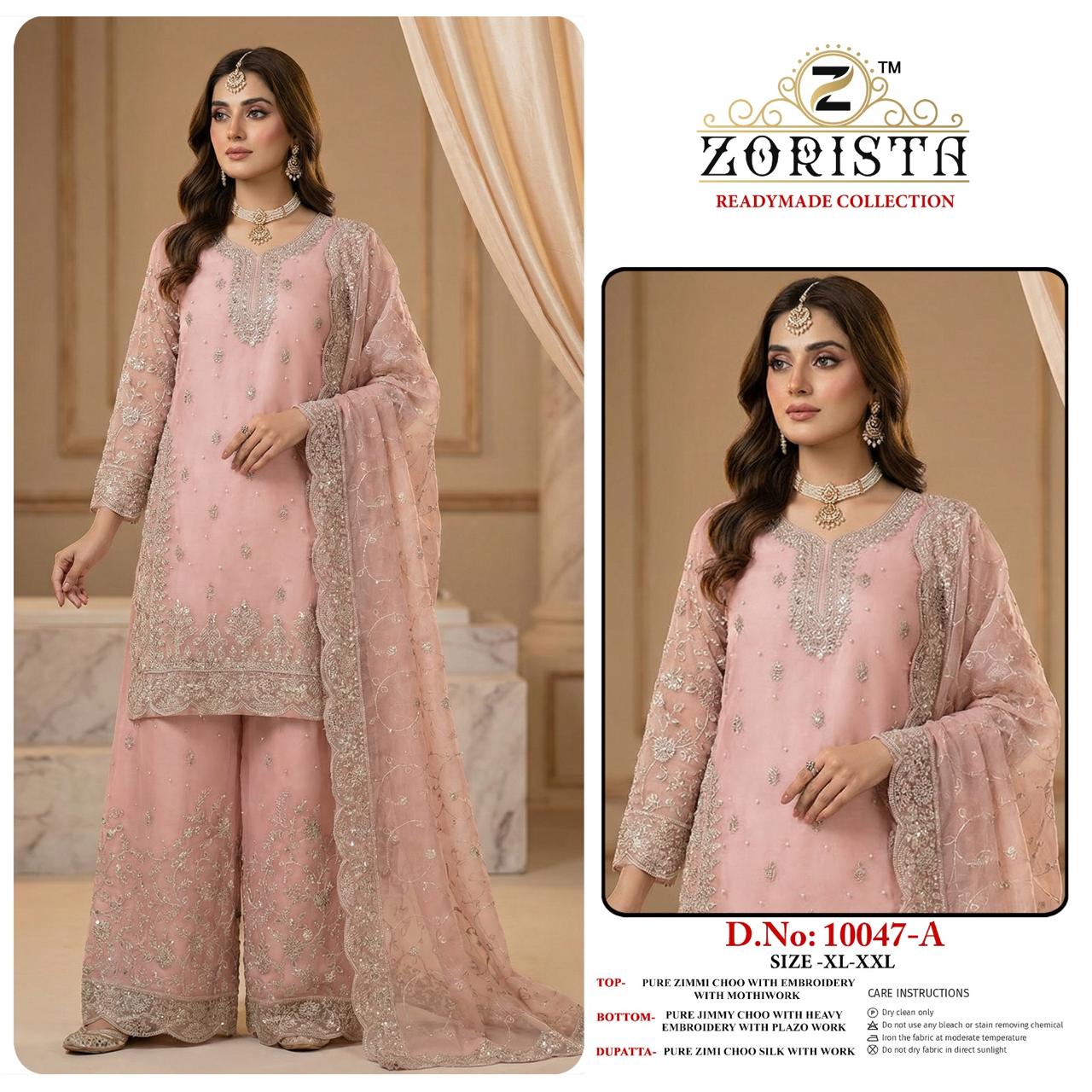 Design 10047 Zorista Jimmy Choo Pakistani Readymade Suits Manufacturer India