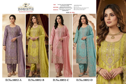 Design 10052 Zorista Silk Pakistani Readymade Suits Wholesale Price