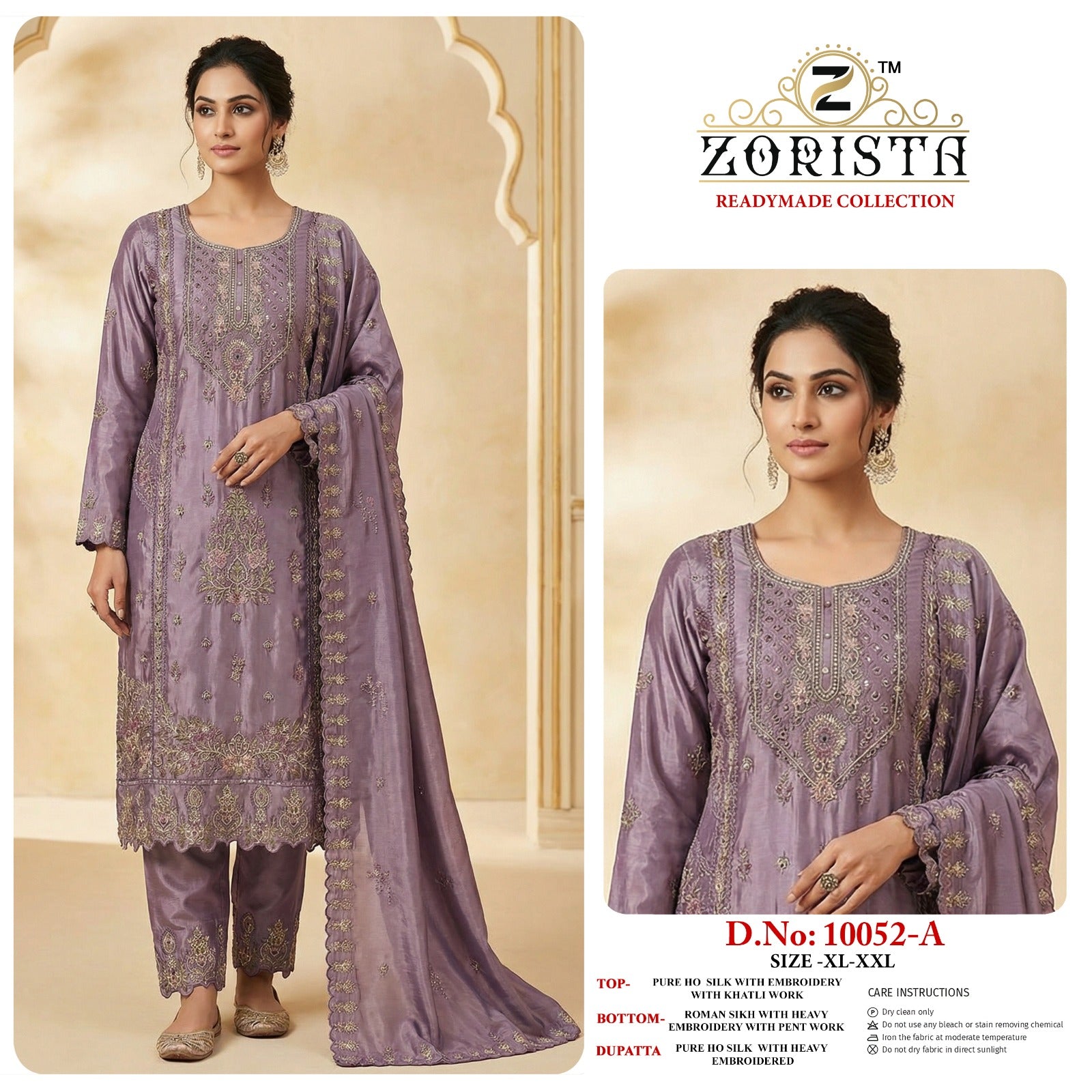 Design 10052 Zorista Silk Pakistani Readymade Suits Wholesale Price